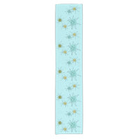 Robin's Egg Blue Atomic Starbursts Table Runner