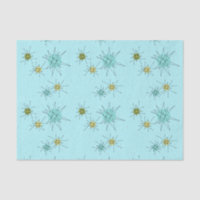 Robin's Egg Blue Atomic Starbursts Tissue Paper