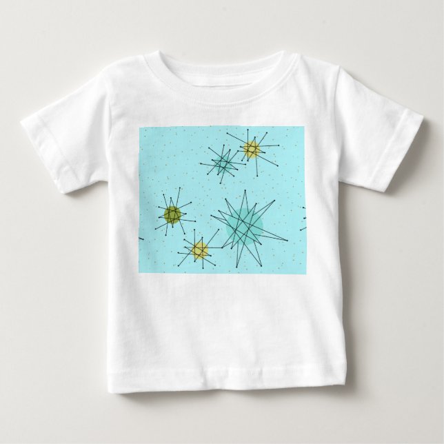 Robin's Egg Blue Atomic Starbursts Tutu Bodysuit (Front)