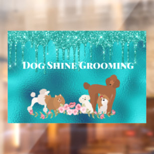 Robin's Egg Blue Dog Grooming Glitter Pet Services