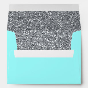 Robin's Egg Blue & Glitter A7 Envelopes