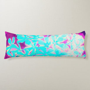 Robin's Egg Blue Peppermint Twist Phlox Flowers Body Cushion
