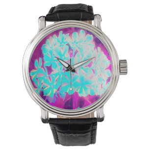 Robin's Egg Blue Peppermint Twist Phlox Flowers Watch