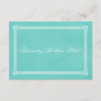 Robin's Egg Blue Poster Style Wedding RSVP