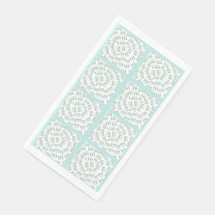 Robin's Egg Blue Topiary paper Guest Towels Napkin