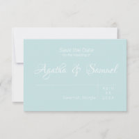 Robin's Egg Blue Wedding Invitation Save the Date