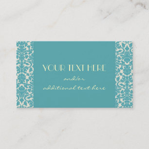 Robin's Egg Damask Business Card