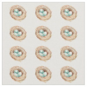 Robin's Egg Nest Bird Fabric