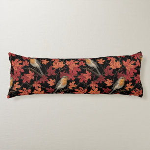 Robins in maple tree body cushion