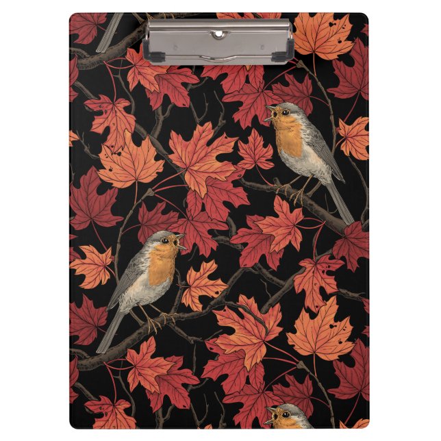 Robins in maple tree clipboard (Front)