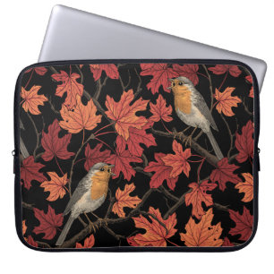 Robins in maple tree laptop sleeve