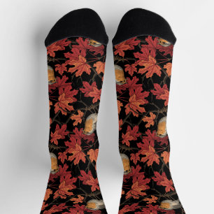 Robins in maple tree socks