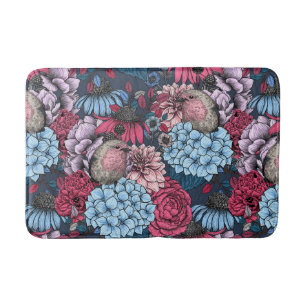 Robins in the garden 3 bath mat