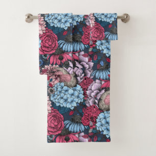 Robins in the garden 3 bath towel set