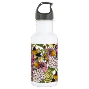Robins in the garden 532 ml water bottle