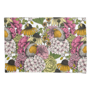 Robins in the garden pillowcase