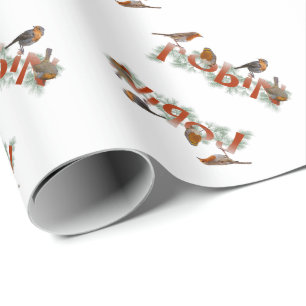 Robins Texture Wrapping Paper (choose colour)
