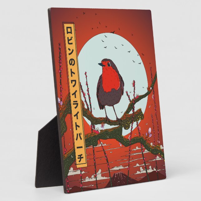 Robin's Twilight Perch Plaque (Side)