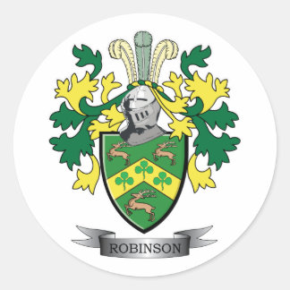 Robinson Coat of Arms Classic Round Sticker