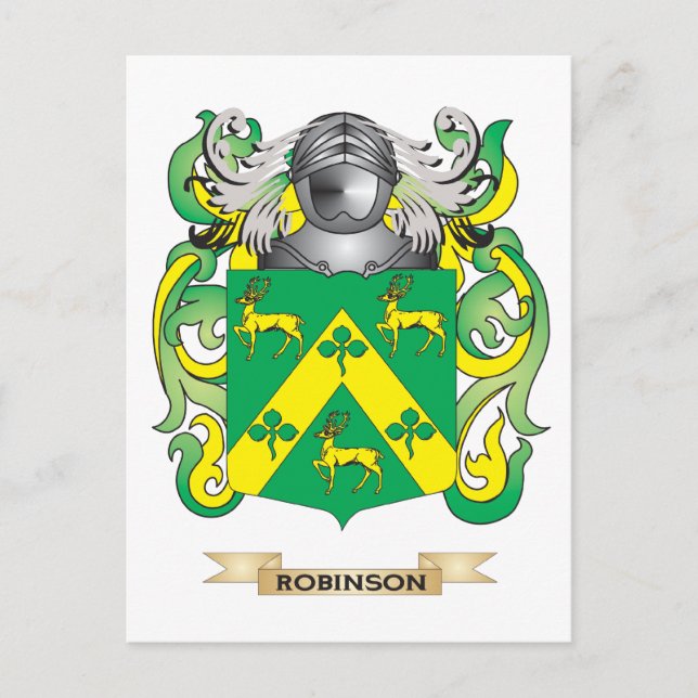 Robinson Coat of Arms (Family Crest) Postcard (Front)