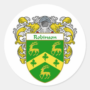 Robinson Coat of Arms (Mantled) Classic Round Sticker