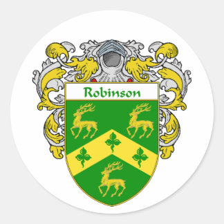 Robinson Coat of Arms (Mantled) Classic Round Sticker