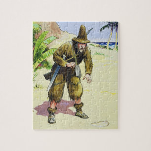 Robinson Crusoe, from 'Peeps into the Past', publi Jigsaw Puzzle