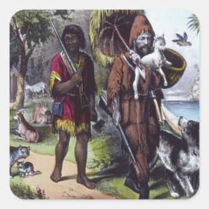 Robinson Crusoe Square Sticker