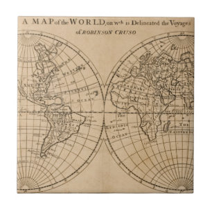 Robinson Crusoe's Map of the World Tile