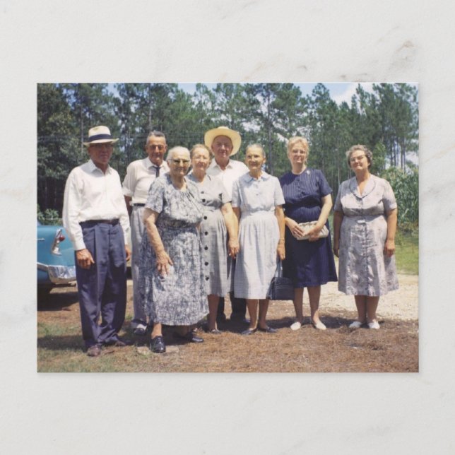Robinson Family (Mary & Children) Postcard (Front)