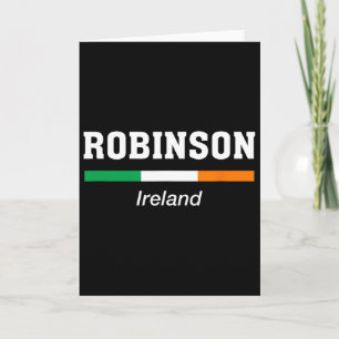Robinson Irish Family Name St Patricks Day Ireland Card