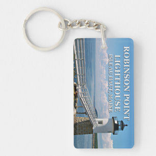 Robinson Point Lighthouse, Isle Au Haut, Maine Key Ring