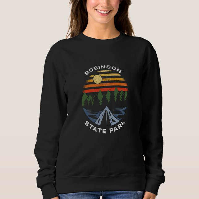 Robinson State Park Massachusetts Camping Souvenir Sweatshirt (Front)