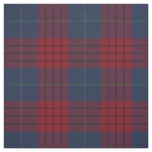 Robinson Tartan Navy Blue and Red Irish Plaid Fabric