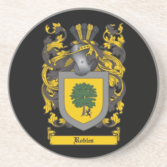 Robles Coat of Arms Coaster (Front)