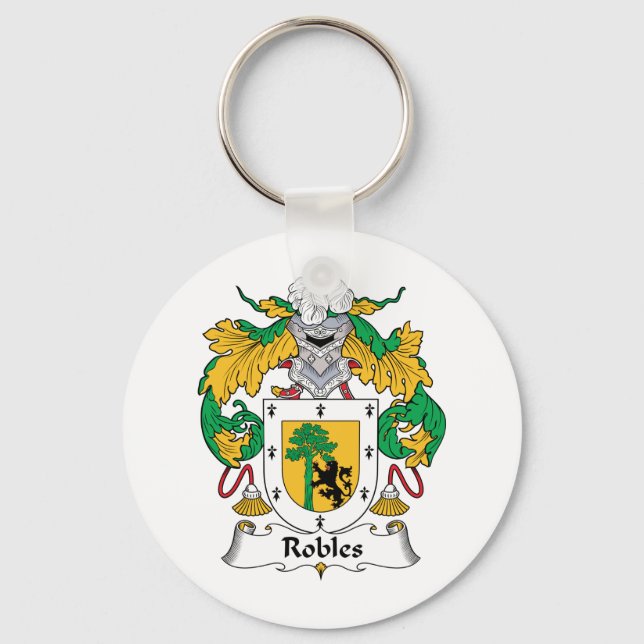 Robles Family Crest Key Ring (Front)