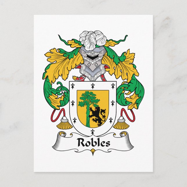 Robles Family Crest Postcard (Front)
