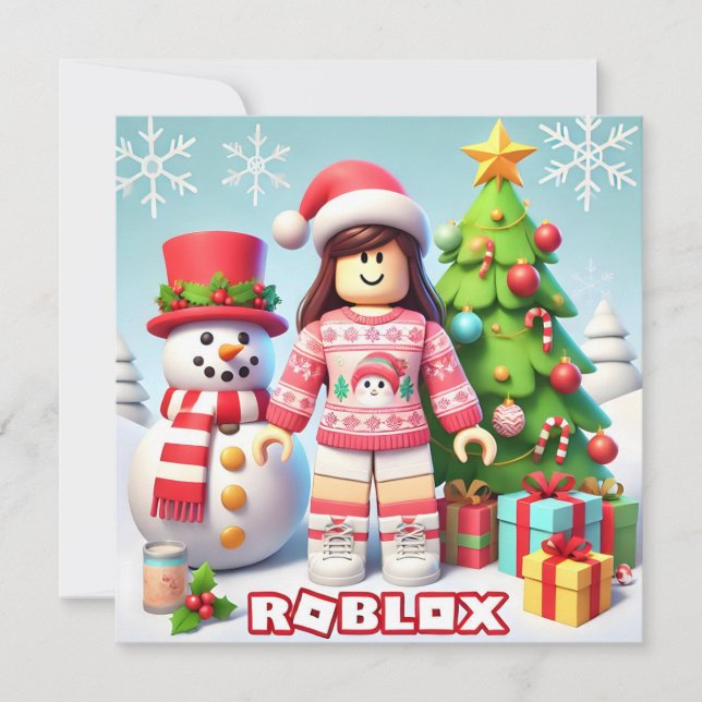 Robloxo's Classic Christmas Card For Kids (Front)