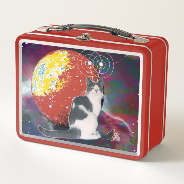 Robo Cat Hobo Metal Lunch Box (Front)