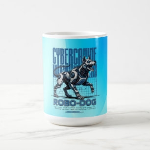 Robo Dog – Futuristic Cyber Canine Coffee Mug