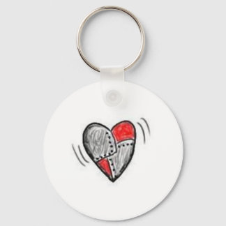 Robo-Heart Key Ring