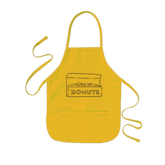 Robo-Homer Doughnut Brain Kids Apron (Front)