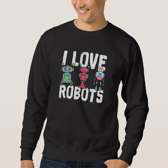 Robo Kids Boys Technology Friend Robot 1 Sweatshirt (Front)