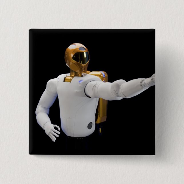 Robonaut 2, a dexterous, humanoid astronaut hel 2 15 cm square badge (Front)