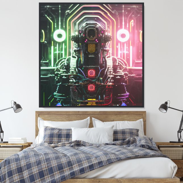 Robot 1 canvas print (Insitu(Bedroom))