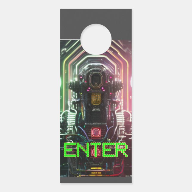 Robot 1 Enter Access Denied door hanger (Front)
