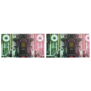 Robot 1 king pillowcases 2 sided pair