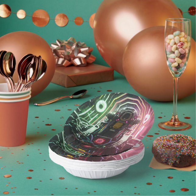 Robot 1 paper bowls paper plate (Multi)