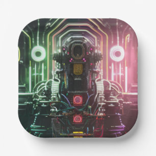 Robot 1 square paper plates