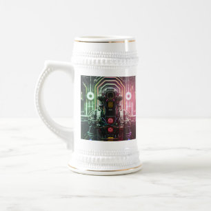 Robot 1 white stein gold trim